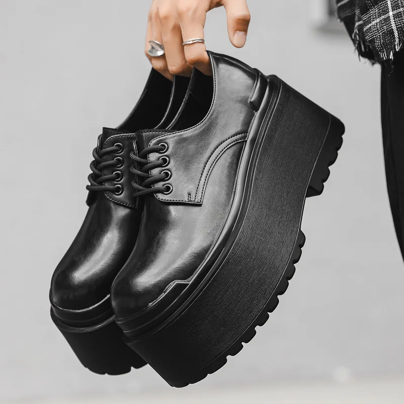 pánske módne hip hop rockové topánky topánky čierne štýlové originálne kožené derby topánky značky dizajnérske tenisky mládež mládežou obuvou zapato