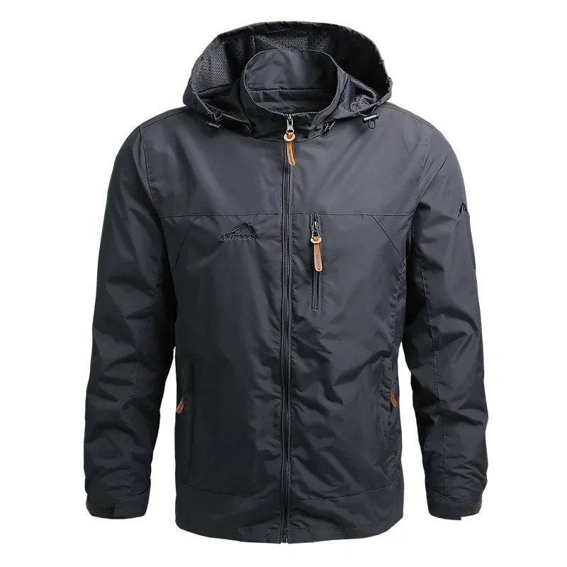 Pánske neformálne bundy s kapucňou Windbreaker