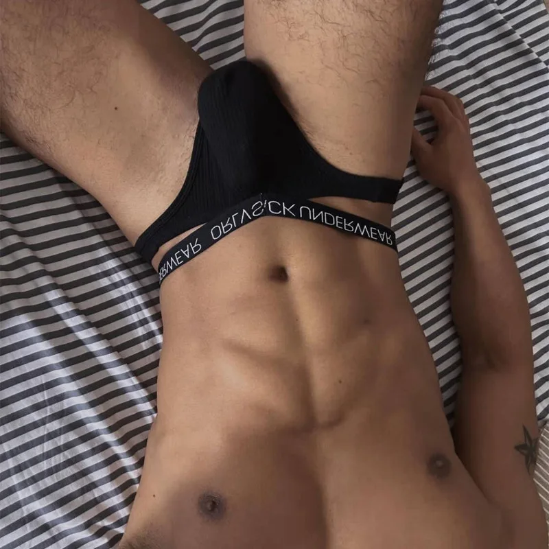Pánske nohavičky v pásový závit bavlnené pánske spodné prádlo Cvičenie Fitness bedrový výťah s nízkym páovým šokom konvexné pánske šortky