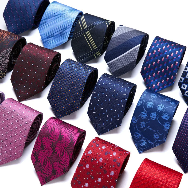 Pánske obchodné kravaty pánske pruh Plaid Plaid Blue Modré svadobné kravaty Jacquard tkané muži krk Jacquard Ties Vintage Accessories