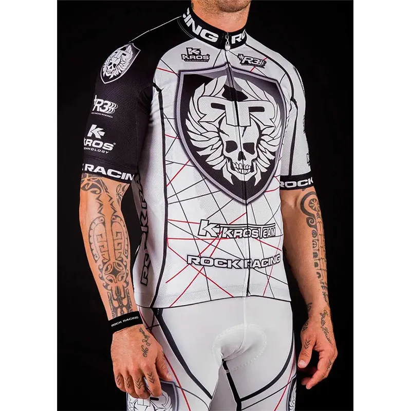 Pánske odevy na cyklistiku rockovej lebky, Jersey Sport Set, Mountain Bike Shorts, jar 2022