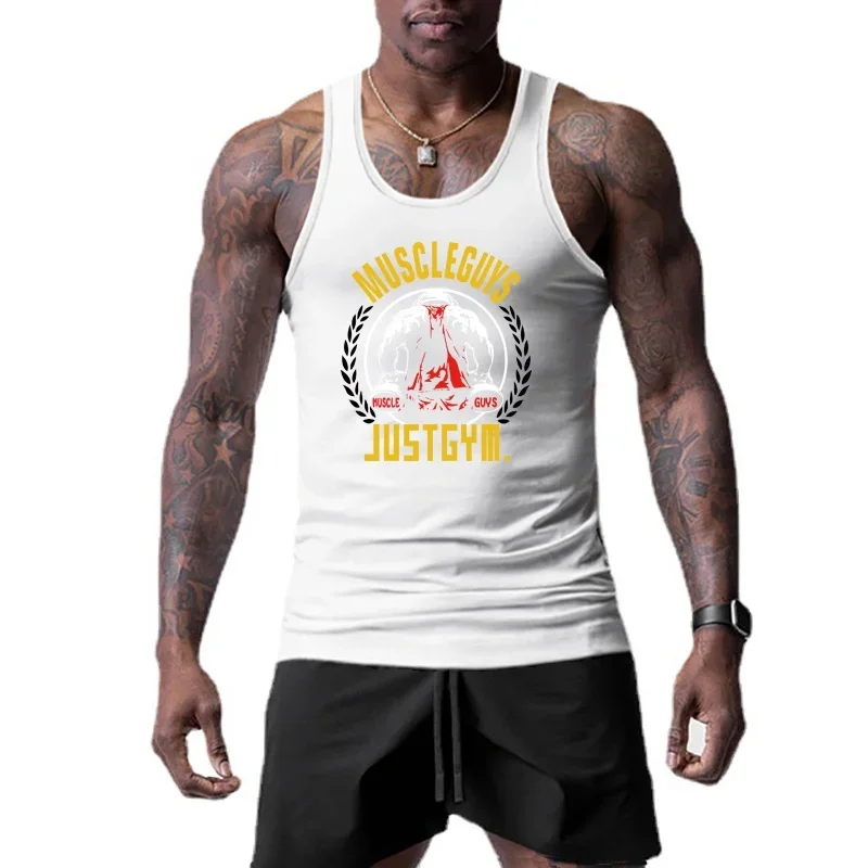 Pánske priedušné módy Kórejský tank Top Trend Workout Workout Fitness Fitness Clothing Gym Pet Rýchle suché rukávy bez rukávov bez rukávov