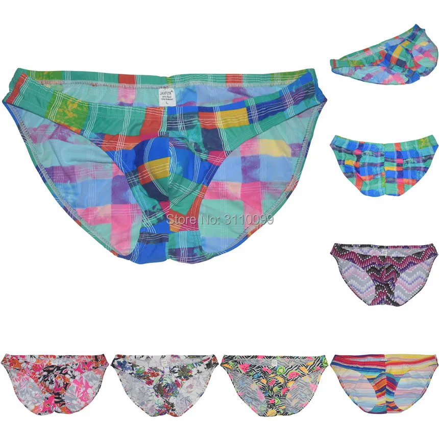 Pánske pukárové zadné kulturistika pózujúce briefingy fitnes bikini kmeňa Bulge Underwear