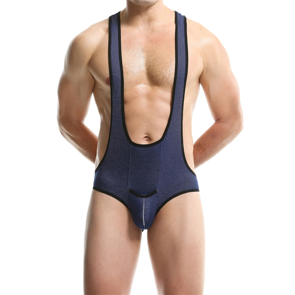 Pánske sexy otvorené butt elastické jockstrap trikot jednodielne kombinézy wrestling singlet sexy muž poddrží