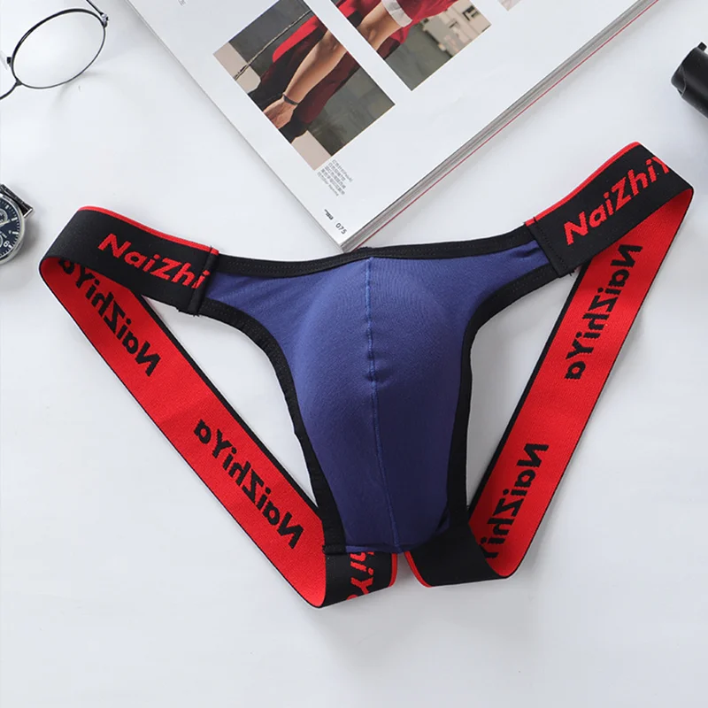 Pánske sexy priedušné tangá s nohavičkami s nízkym pásom U konvexné spodné prádlo Pánske G-String spodná bielizeň T-back bikini sexi