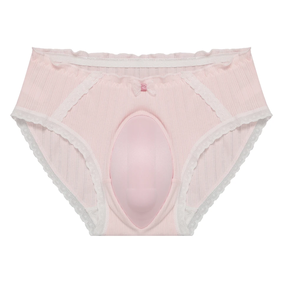 Pánske spodné prádlo sissy bowknot spodná bielizeň čipky Ponge Bulge Vetka sissy crossdresser briefing