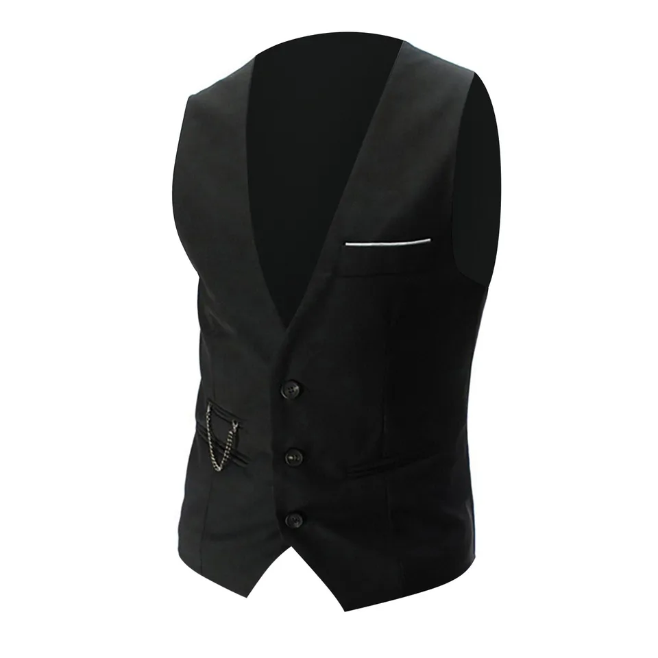 Pánske svadobné podnikanie Blazer Vest Slim Fit V