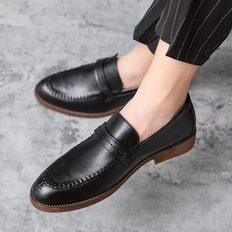 Pánske topánky Party Boys Business Winter Men's Honown Honhip Casy Link Pánske talianske šaty