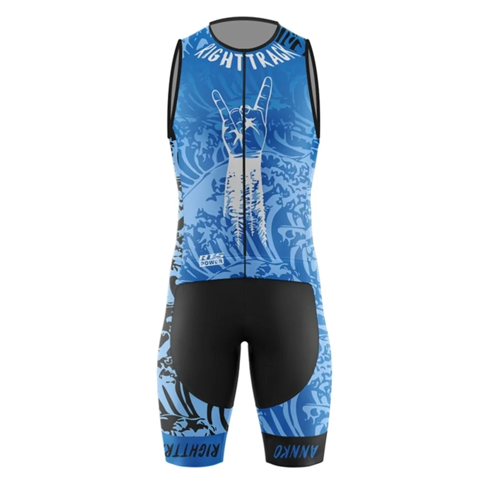 Pánske triatlonové preteky bez rukávov Tri sa vyhovujú MTB CicLismo Plave Run One-diery Aero Lightweight Skinit Cycling Skinit Nové
