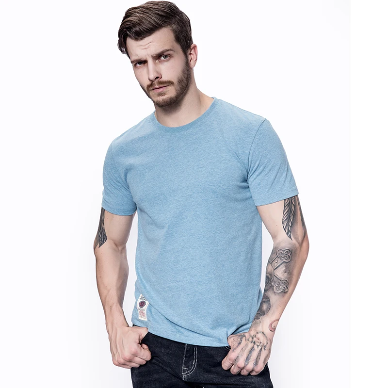 Pánske tričko 2023 letná bavlna biela masívna tričká Clothing Causal O-Neck Basic Black Tshirt Mužské vysoko kvalitné klasické topy