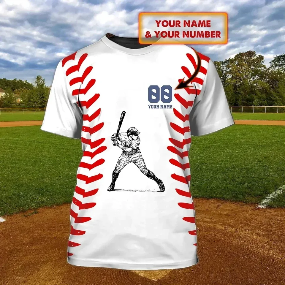 Pánske tričko Funny 3D baseball Vytlačené pre mužov Vonkajšie športové vrcholy Hip Hop Hop Harajuku Nadmerná košeľa prispôsobiteľné pánske oblečenie