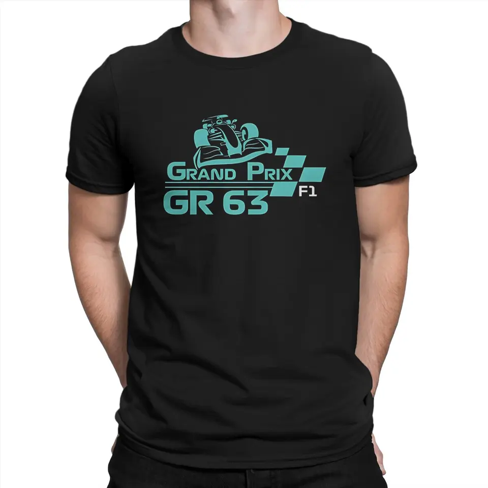 Pánske tričká George Russell 63 zástera Hipster Pure Cotton Tee Trikes s krátkym rukávom F1 tričko posádka krku odevy jedinečné