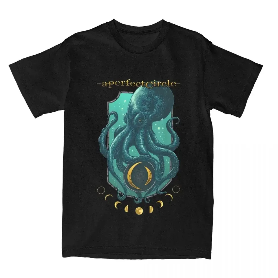 Pánske tričká Perfektný kruh mesiaca Oracle Cotton Tees krátke rukávy rocková kapela chobotnica tričká okrúhle obojok oblečenie grafika