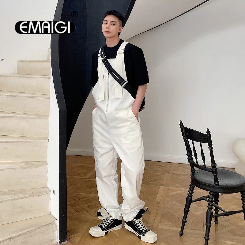 Pánske voľné príležitostné kombinézy Muži Kórejské Japonsko Kórejské streetwear móda Čierne biele podradie nohavičky Mužské nákladné nohavice