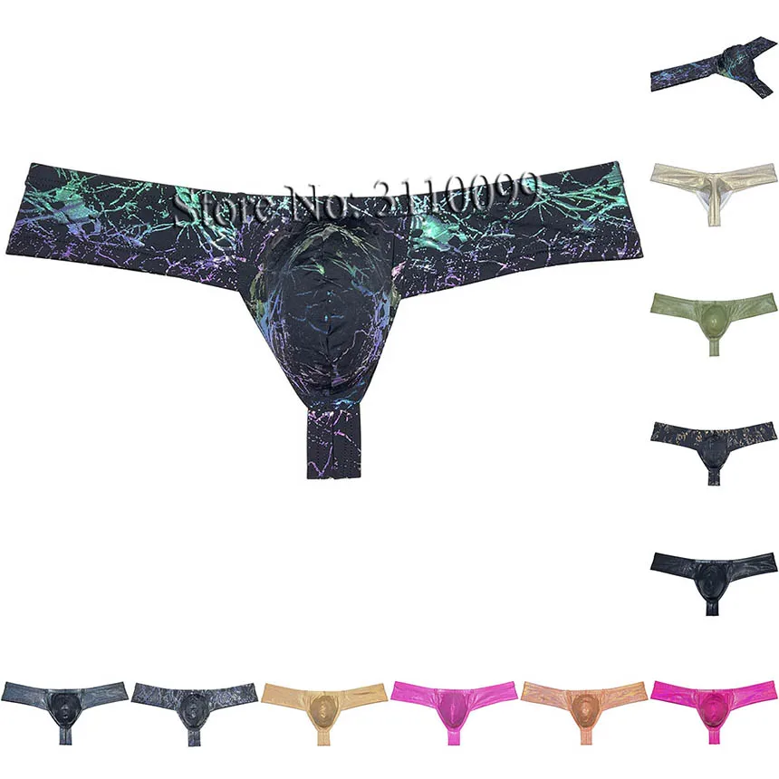 Pánske žiariace pózujúce bikiny Mini líce boxer briefs hipster plávajúce kufre spodná bielizeň
