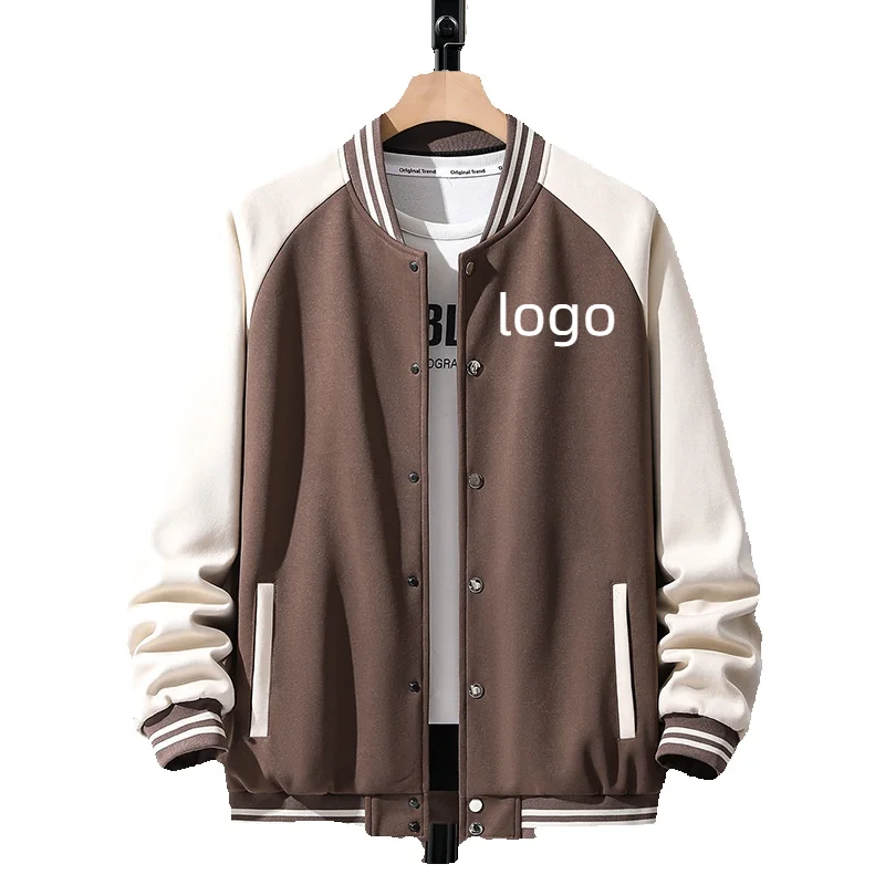 Pánsky jarný a jesenný baseballový oblek na mieru Prispôsobené meno Vytlačené logo Outdoor Sports Jacket Neformálny nadrozmerný kabát