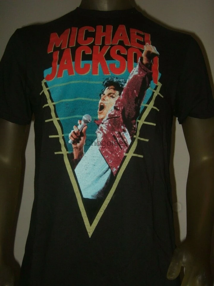 Pánsky S-3X Michael Jackson Classic King Pop Rock 80. TEE TRIPE STURE RED BUNDY