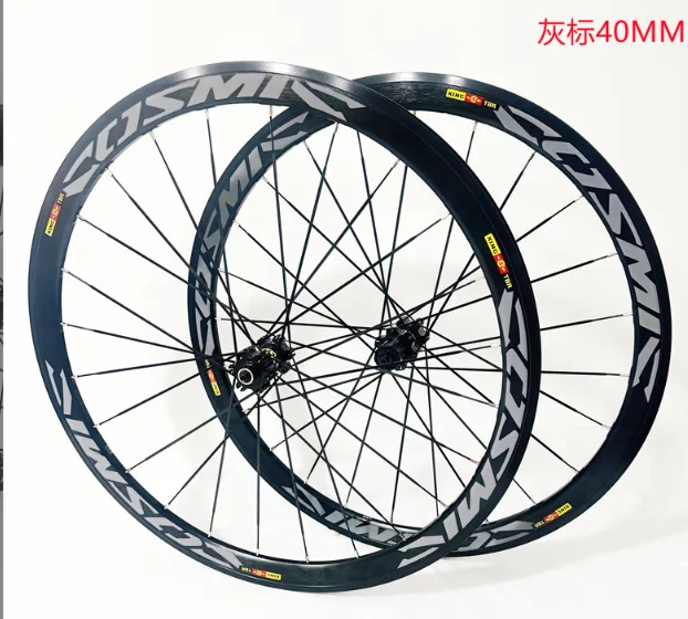 Pár 700 c 40 mm hĺbka 20H Ultralight Road Bicykel Bicykel predný zadný kolesový kolesový kolesový hliník 6061 ráfika/kotúčová brzda QR Thru Thru