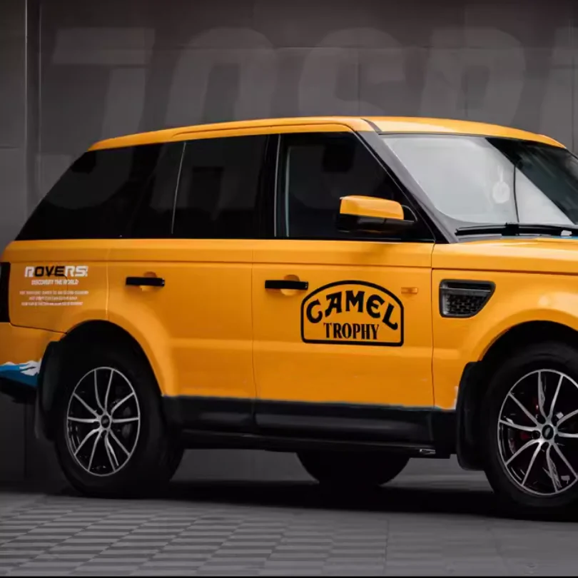 Pár Camel Trophy Sticker Auto zadné telesné dvere O nálepky na terénne nálepky Vinyl pre Land Rover Defender 90 110 Range Rover Evoque LR4