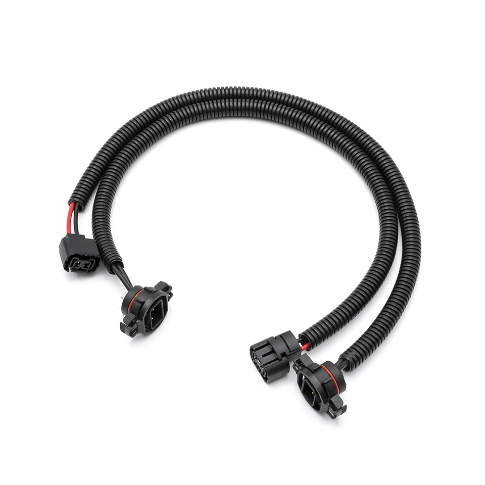 Pár hmlovej lampy káblové zväzok zväzku káblového zväzku vodiča 5202 k adaptérovi PSX24W Adapter pre roky 2010-2017 Jeep Wrangler JK JKU JL 2018-