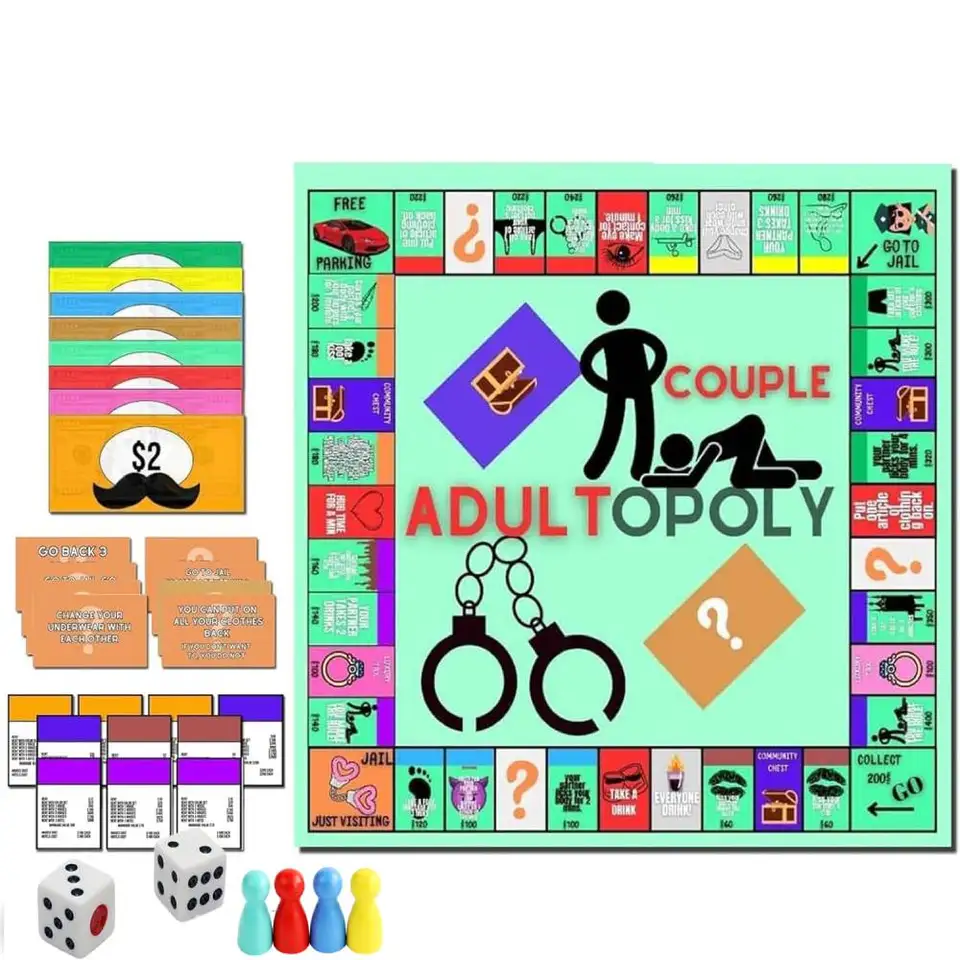 Pár pre dospelých a opoly pre dospelých pre dospelých Dátum Night Intimacy Deck Cards Couples Nočné nápady Vzťah Karta výročie darčekov