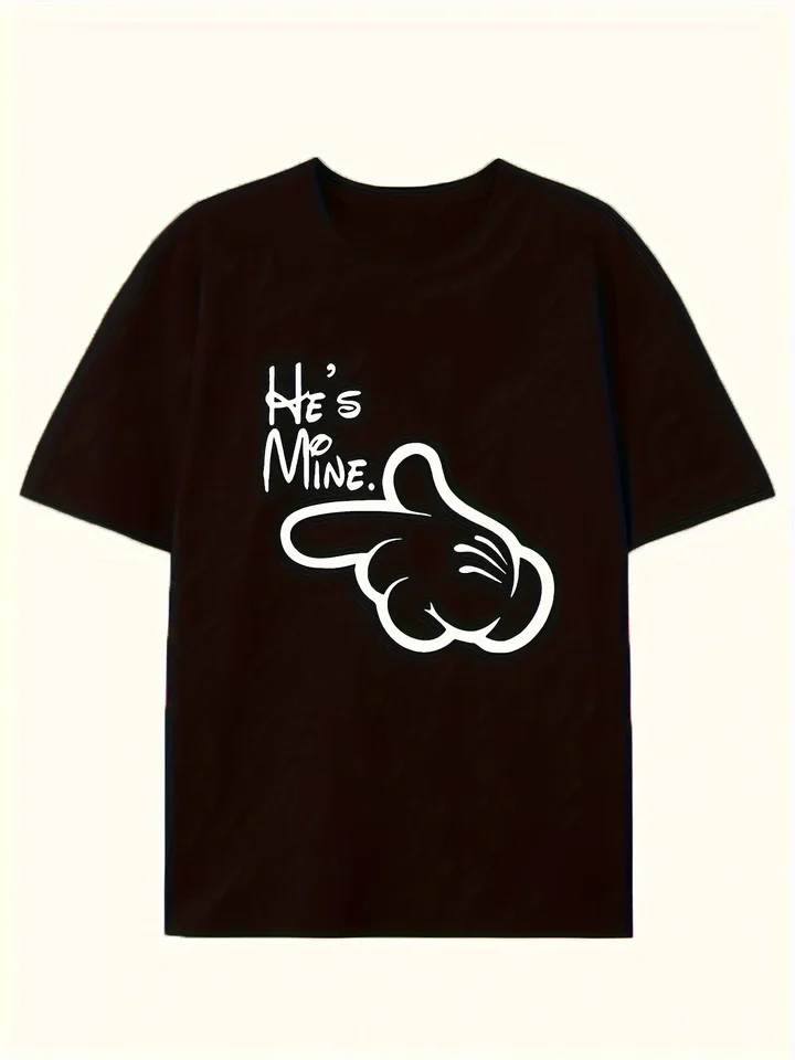 Pár predných tlačených tričku s on/ona je môj vzor tričko Tirsummer TRICENT TSHIRTWOMENS STREETWAR TOP TOP
