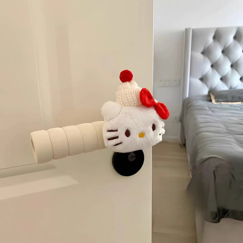 Pár Sanrio rukoväť chránič Hello Kitty Winter Mifreeze Hands Cartoon My Melody Kuromi Domovská izba Antistatic Decoration Gift