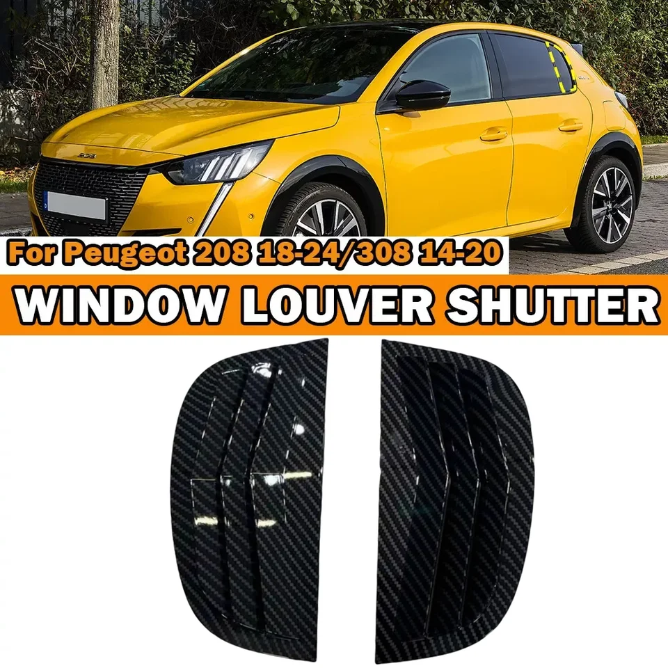 Pár zadného okna Venteru Služba na žalúziu Cover Cover pre Peugeot 208 2018-2024 308 2014-2020
