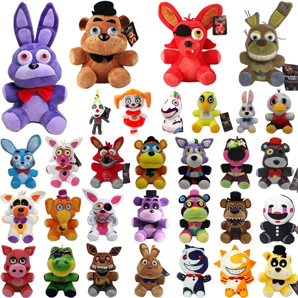 Päť noc v Freddy Fnaf Cute Plush Hračky Game Doll 18 cm Bonnie Bear Foxy Cartoon Fľdate bábiky Freddy Hračky pre deti Darčeky