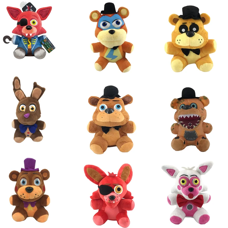Päť noc v Freddy Plush Toy 20cm fnaf plyšové hračky Cartoon Animal Bear Bears Dolls Deti deti narodeniny darček