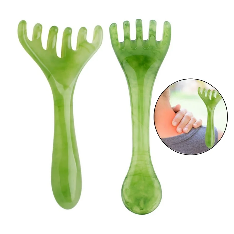 Päť pazúrov hlavy Massager Body Akupunktúrny bod Masáž Kombinách živice Resin Relaxation Stres Stres reliéf Hair Comp Comping Visage Visage