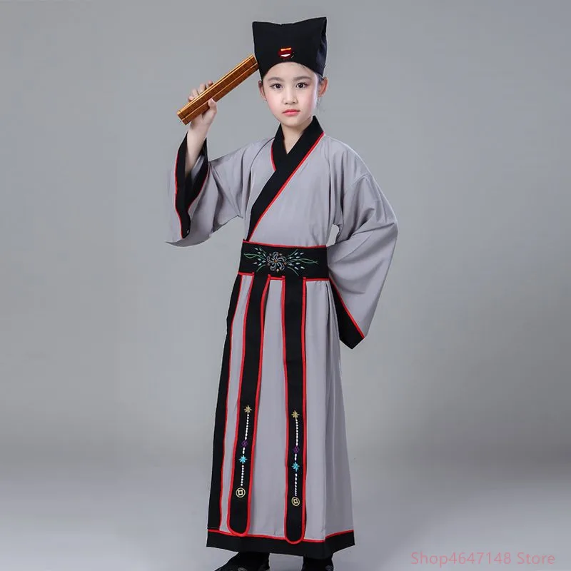 Pódium dieťa hanfu šaty set pre deti cosplay deti staroveký kostým outfit
