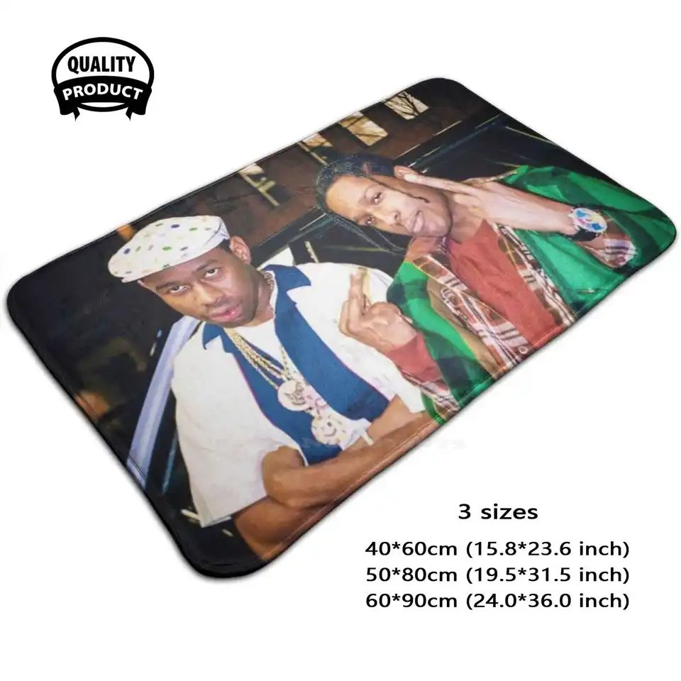 Póza a priateľ Soft Cushion Car Home Carpet Dvere Mat Man Rapper Pieseň Pekné štýly Krásny pop dym šťastný západ Dohy Drake