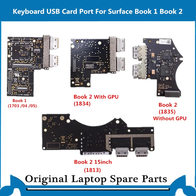 Pôvodná 1703 USB Board pre povrchovú knihu 1 2 1704 1835 1834 1813 Klávesová doska USB