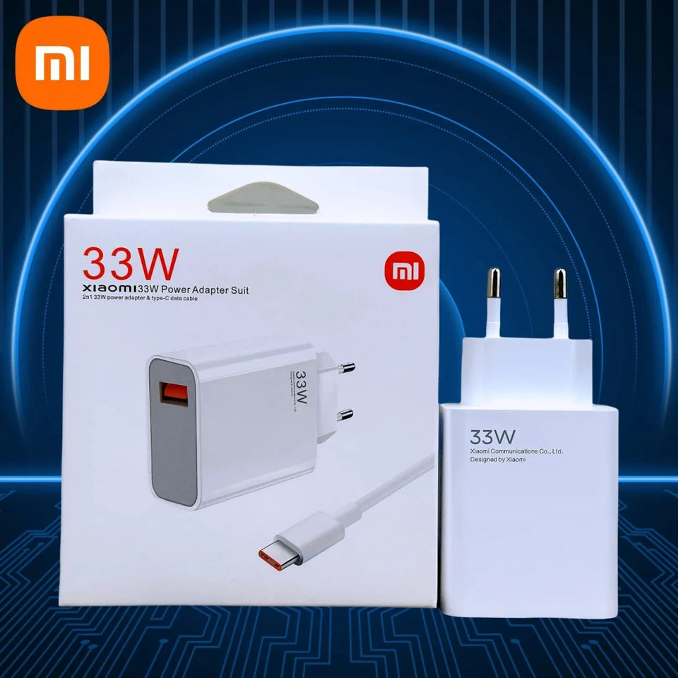 Pôvodná 33 W nabíjačka EÚ adaptér Turbo Rýchly náboj USB kábel typu C pre Xiaomi POCO X5 X4 M5S X3 PRO REDMI POZNÁMKA 12 13 12R 13R