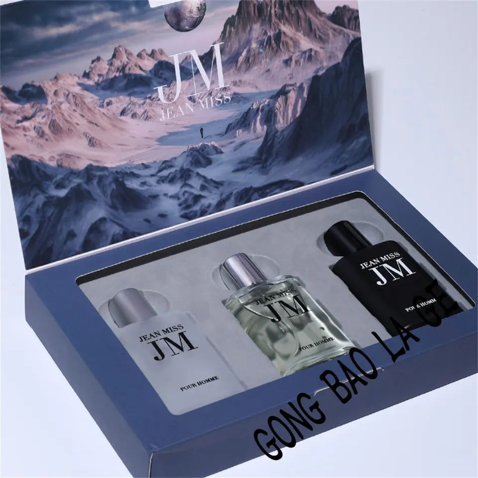 Pôvodná 90 ml pánsky parfumový darčekový box 3ks set fascinácia muž Kolínova vôňa trvajúca drevená kvetinová vôňa eau de parfums homme
