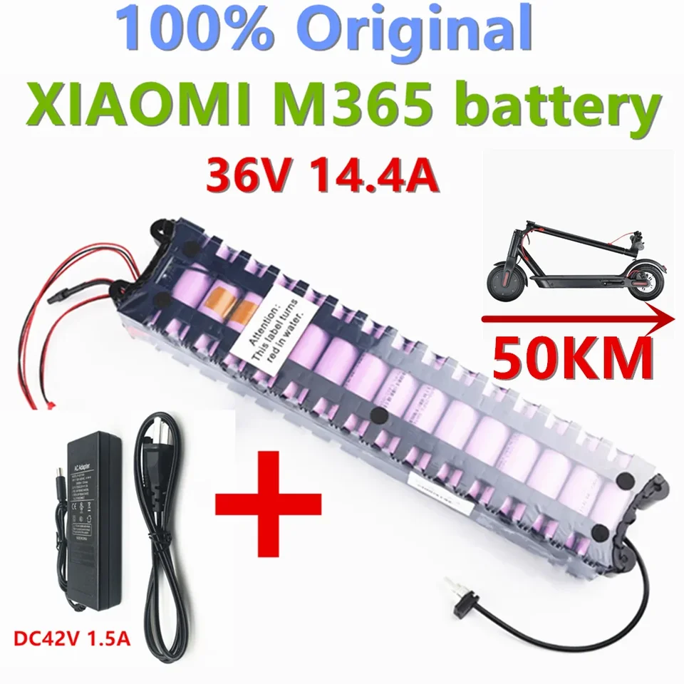 Pôvodná batéria 36V 14.4AH pre Xiaomi M365 Špeciálna batéria Balenie Electric Secootter Accessories Jazda 40 km BMS+nabíjačka
