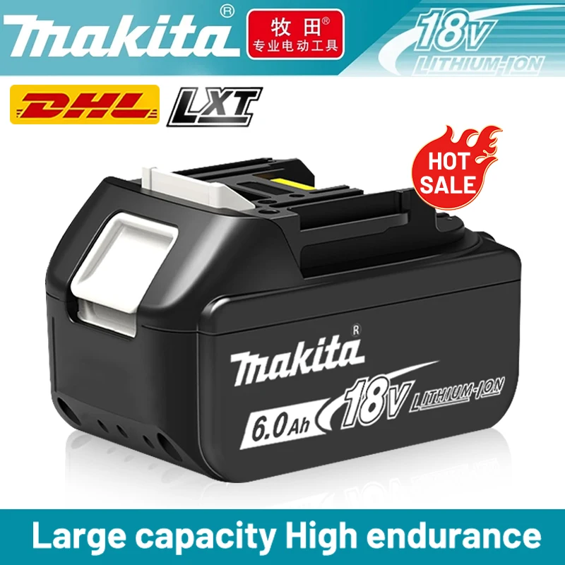 Pôvodná batéria Makita, 18V, 6,0AH, nabíjateľná lítiová batéria, výmena Makita 18V BL1830, BL1850 MAKITA EAKTION BATTER