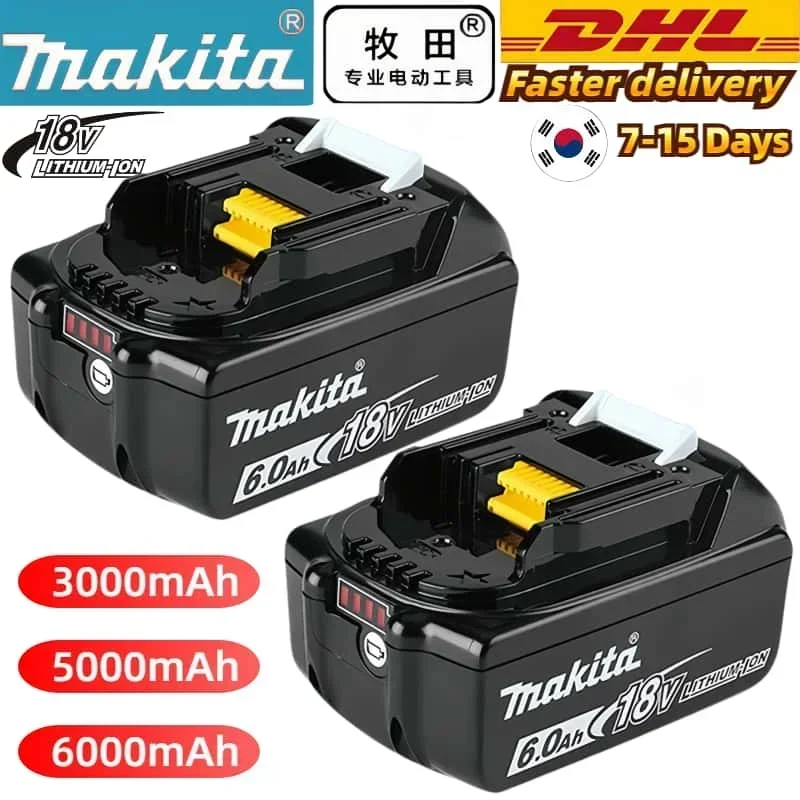 Pôvodná batéria Makita 18V pre elektrické náradie DTD173, Grinder DGA404, DUB186Z, DHP485, DHW180 bezdrôtová podložka, DHR242, DTW285