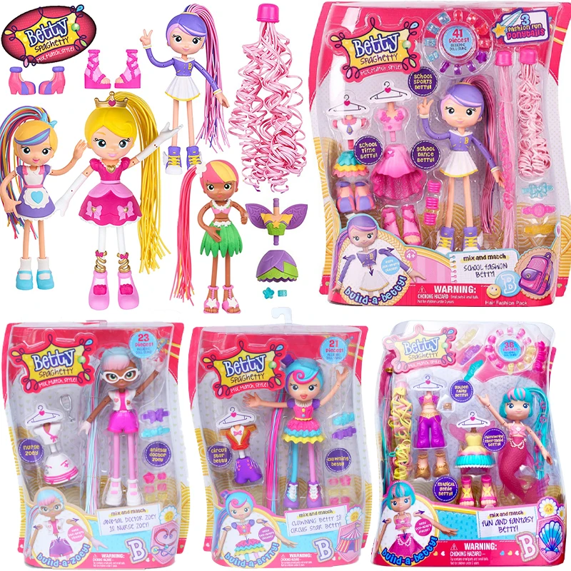 Pôvodná Betty Spaghetty Hray Doll Sets Detské hračky Anime akcie figúrky prekvapenie dievčenských hračiek betty bábiky modely darček