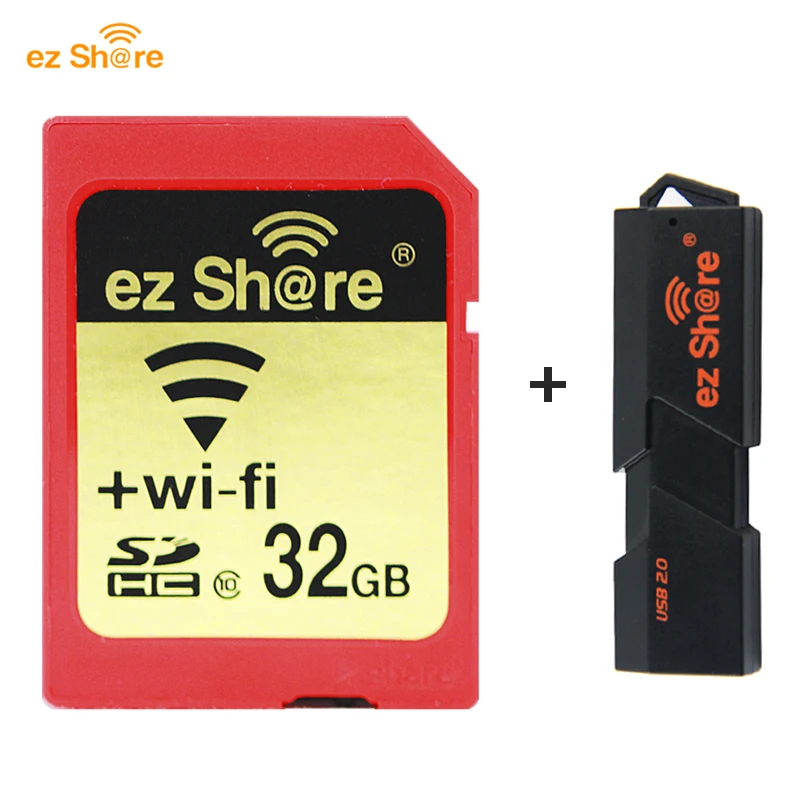 Pôvodná EZ Zdieľajte pamäť SD WiFi karta 32 GB 16 GB bezdrôtovej karty Zdieľanie triedy 10 64G 128G pre Canon/Nikon/Sony Card Card