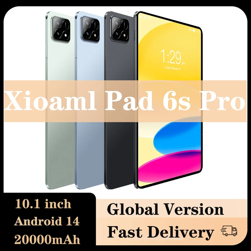 Pôvodná globálna verzia XIOAML PAD 6S Pro Tablet PC 11 palca HD 4K Android 14 16 GB+1T 20000MAH 5G DUAL SIM Bluetooth WiFi tablety