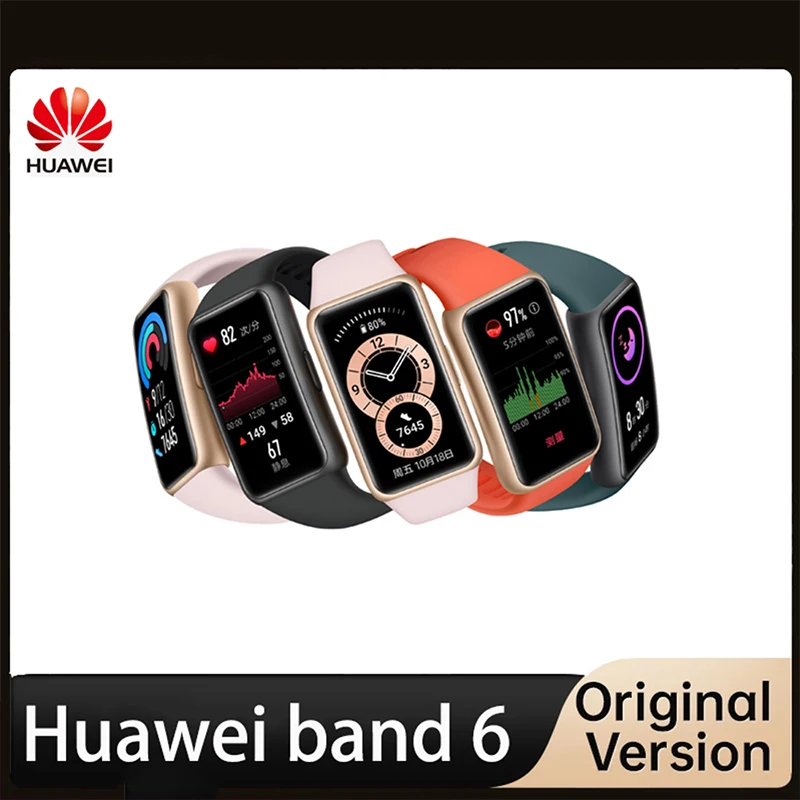 Pôvodná Huawei Band 6 SmartBand Blood Oxygen 1.47'''Moled Heart Frieck Tracker Monitorovanie spánku špičkovej kvality darček pre priateľku