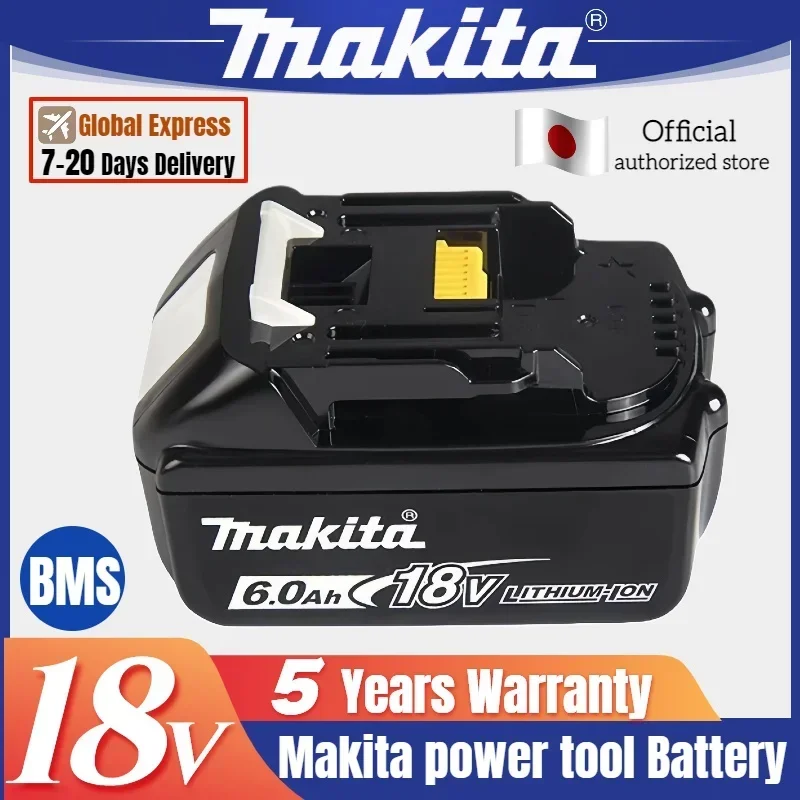 Pôvodná makita 6AH/5AH/3AH Nabíjateľná batéria pre Makita 18V Elektrické náradie LXT BL XPT DDF487 DGA404 DTW700 DTD173