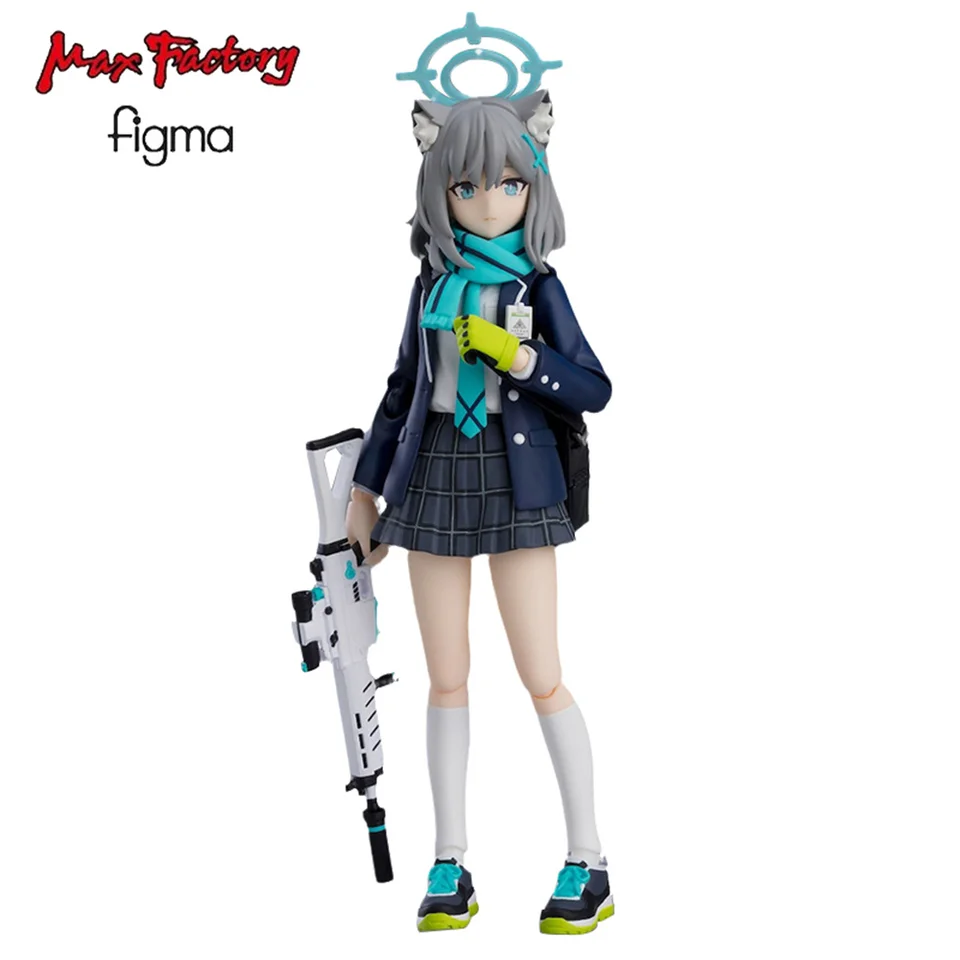 Pôvodná maxFactory figma Sunaookami shiroko 15cm akčná figúrka Originálny anime modrý archív zbera