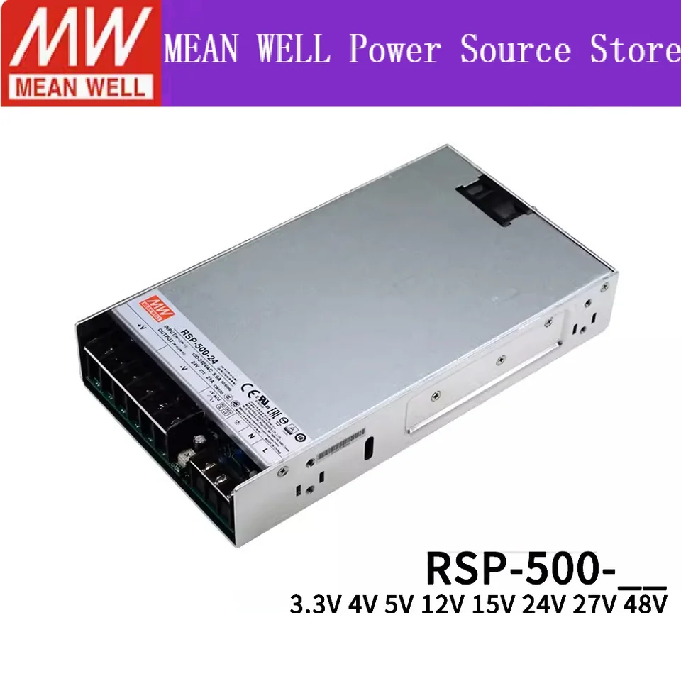 Pôvodná priemerná studňa RSP-500-15 501W 15V 33. Priemerná studňa RSP-500 500 W SNAJNÝ VÝROBU S PFC Funkcia Switing SumPalt 500