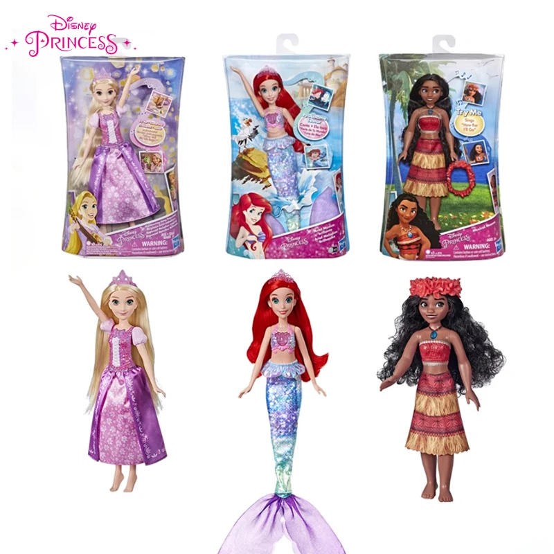 Pôvodná séria Disney Princess Sound Sing Sing Doll Ariel Rapunzel Moana Karika