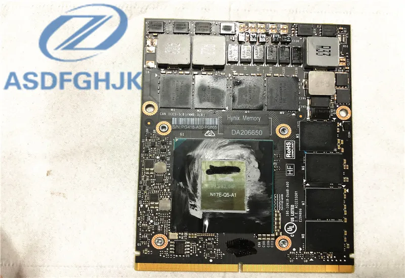 Pôvodné Fru 03x6656 pre NVIDIA pre Quadro P5000 P5000M MXM 16GB GDDR5 KAPELOVÁ KRÁTKA N17E-Q5-A1 pre grafickú grafickú kartu Lenovo