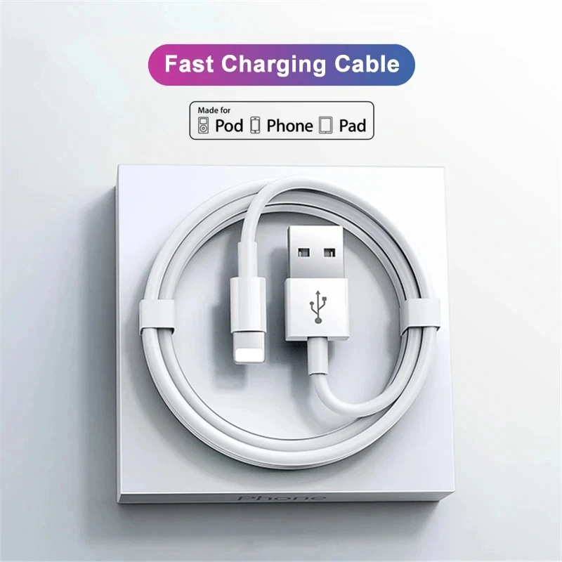 Pôvodné rýchle nabíjanie pre iPhone USB kábel 14 13 12 11 Pro Max Mini XR XS x SE 8 7 Plus drôt pre príslušenstvo na nabíjačke iPad