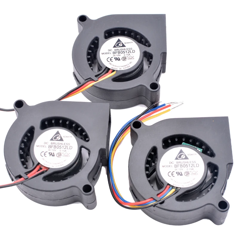Pôvodný BFB0512LD 5 cm 5020 50x50x20mm 12v 0,15a 2 riadky 3 riadky 4 riadky PWM projektor Turbo Blower Cooling Ventici